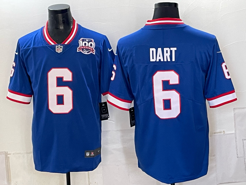 Men New York Giants #6 Dart blue Nike 2026 NFL Game Jersey 100401